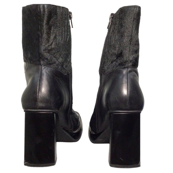 JEFFREY CAMPBELL 8.5 Maximal LC Platform Bootie Square Toe Patchwork Exotic Boot - Picture 6 of 12